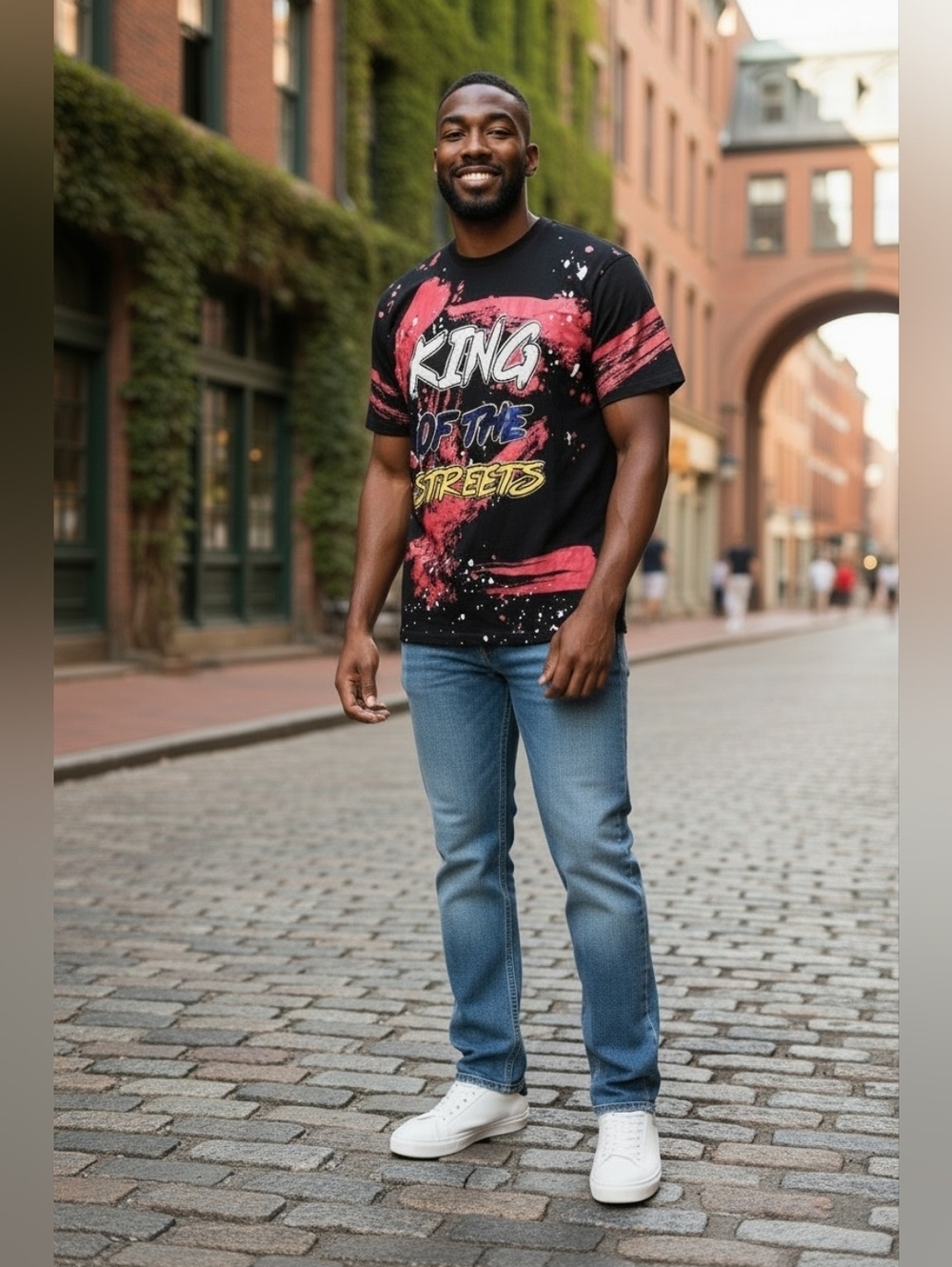 Switch Remarkable Street Style Black and Pink Graphic Tee Sz 2XL